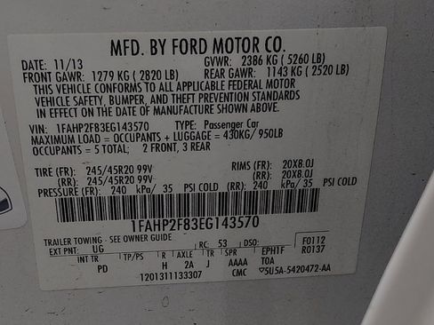 Used 2014 Ford Taurus Limited w/ Equipment Group 301A FWD image 33