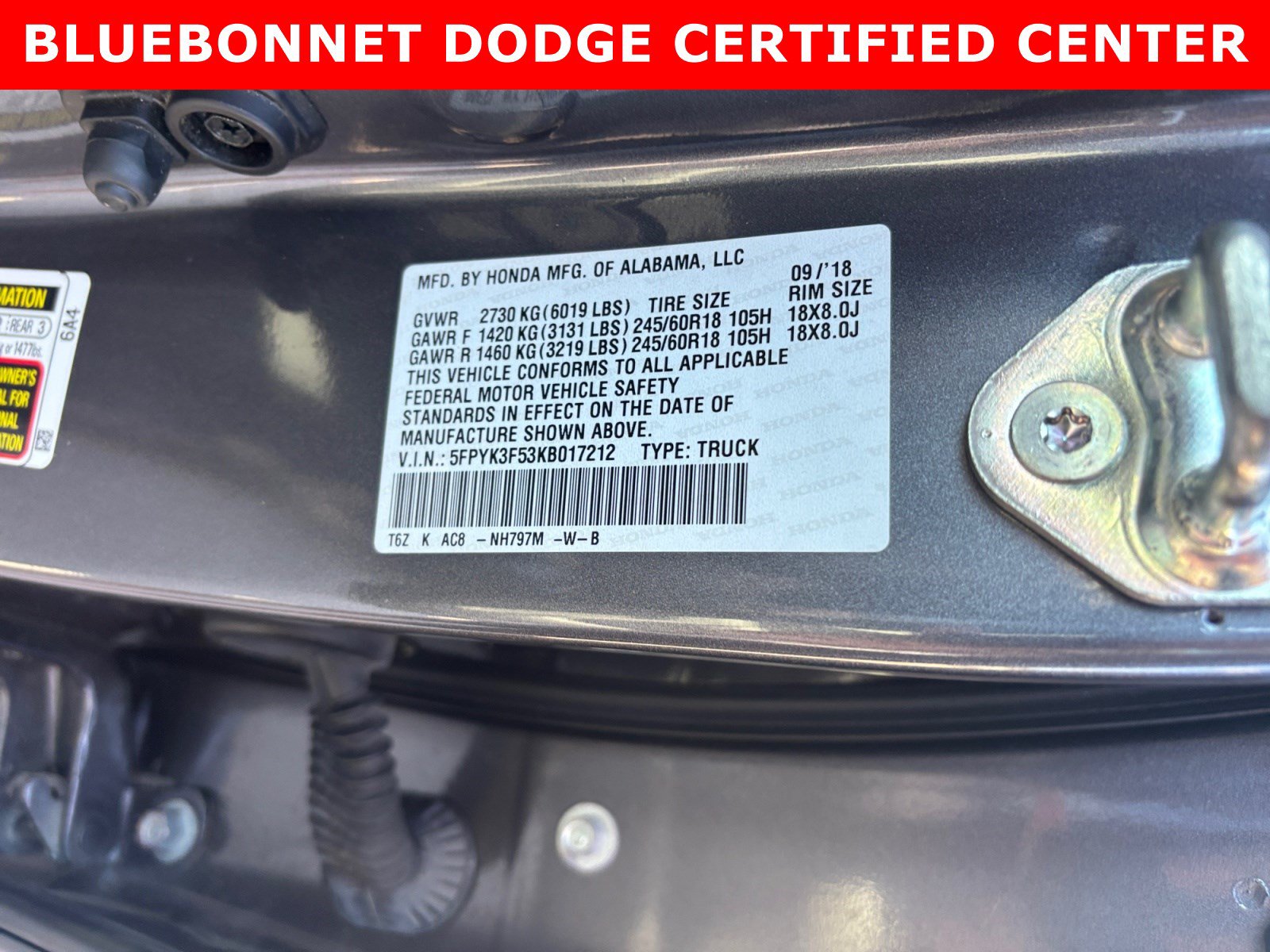 Used 2019 Honda Ridgeline RTL image 24