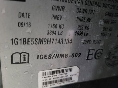 Used 2017 Chevrolet Cruze LT w/ LT True North Edition image 45