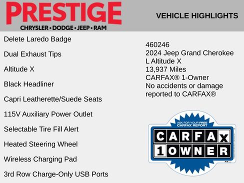 Used 2024 Jeep Grand Cherokee L Altitude AWD/4WD image 10