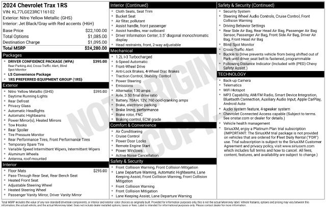 Used 2024 Chevrolet Trax RS w/ Driver Confidence Package FWD image 2
