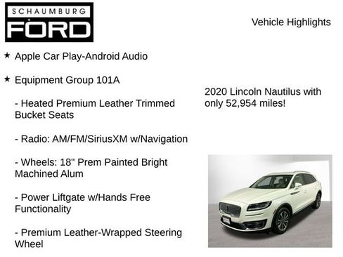 Used 2020 Lincoln Nautilus Premier w/ Equipment Group 101A image 7