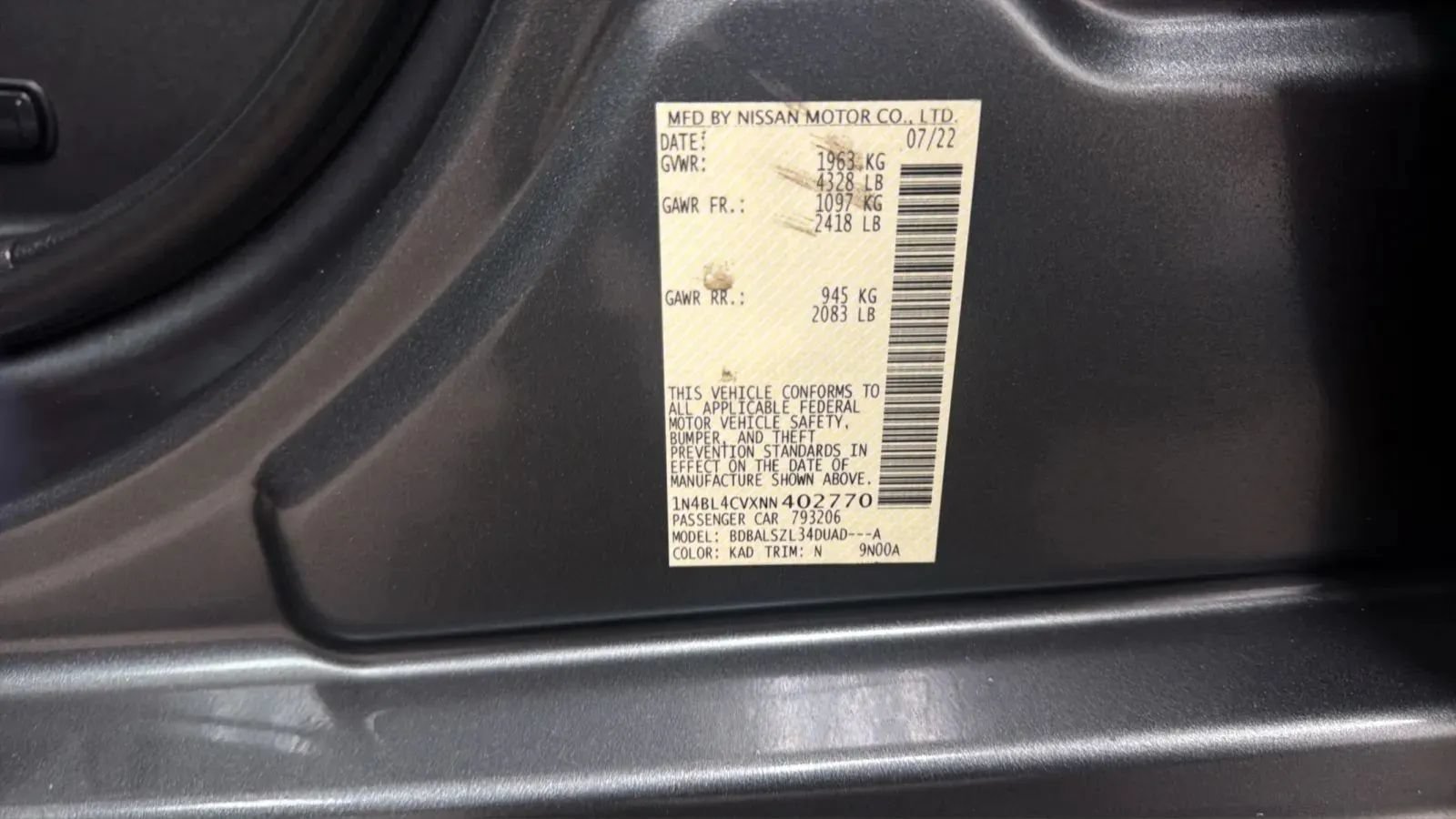 Used 2022 Nissan Altima 2.5 SR w/ Midnight Edition Package FWD image 25