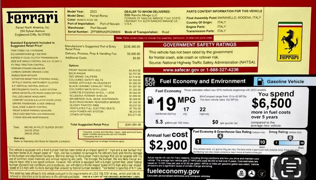 Used 2023 Ferrari Roma RWD image 10