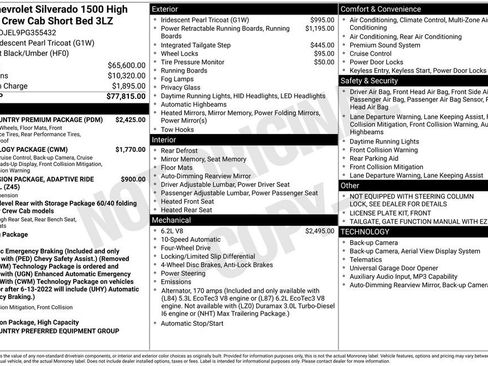 Used 2023 Chevrolet Silverado 1500 High Country w/ High Country Premium Package AWD/4WD image 37