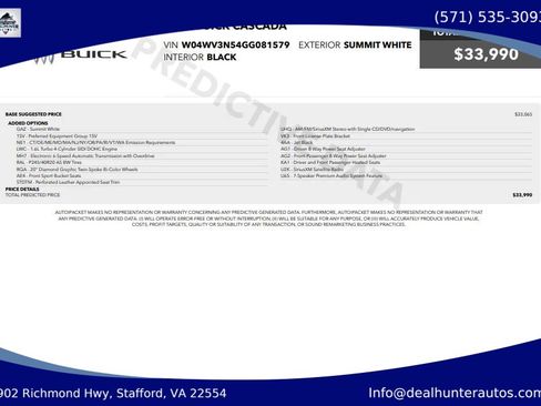 Used 2016 Buick Cascada FWD image 35