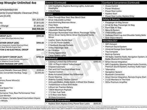 Used 2021 Jeep Wrangler Unlimited Sahara w/ Cold Weather Group image 2