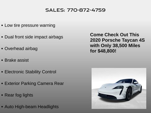 Used 2020 Porsche Taycan 4S image 12