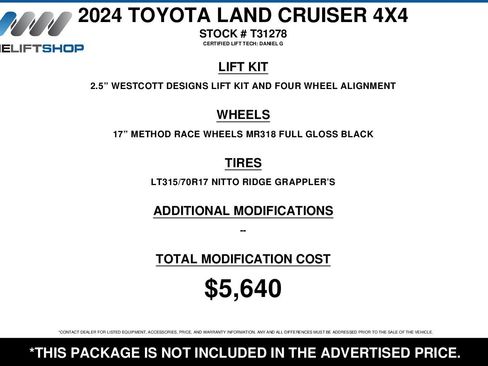 Used 2024 Toyota Land Cruiser 1958 image 2