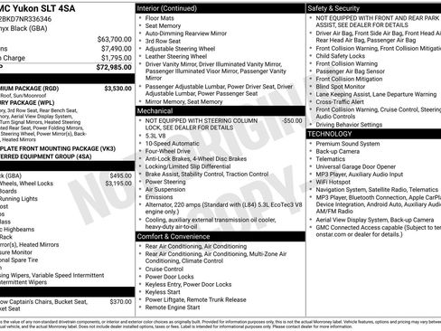 Used 2022 GMC Yukon SLT w/ SLT Premium Package AWD/4WD image 3