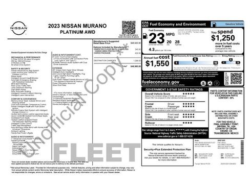Used 2023 Nissan Murano Platinum w/ Cargo Package AWD/4WD image 13
