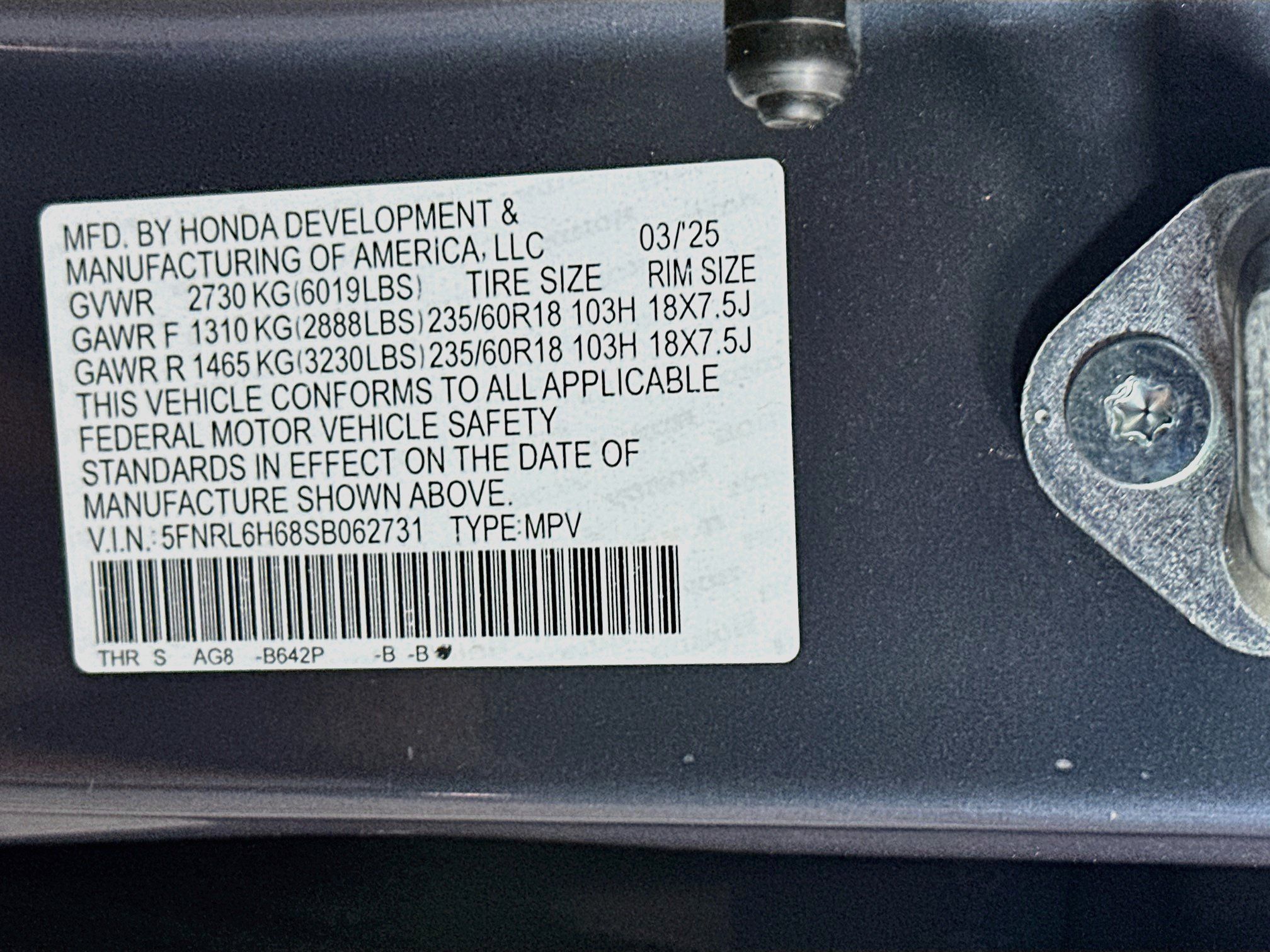 Used 2025 Honda Odyssey EX-L image 32