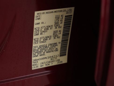 Used 2023 Nissan Titan Platinum Reserve w/ Moonroof Package image 27