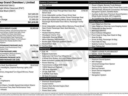 Certified 2025 Jeep Grand Cherokee L Limited w/ Luxury Tech Group II AWD/4WD image 57