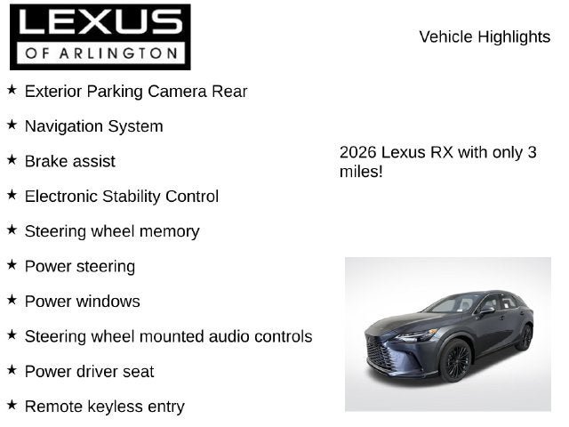 New 2026 Lexus RX 350 Premium AWD/4WD image 7