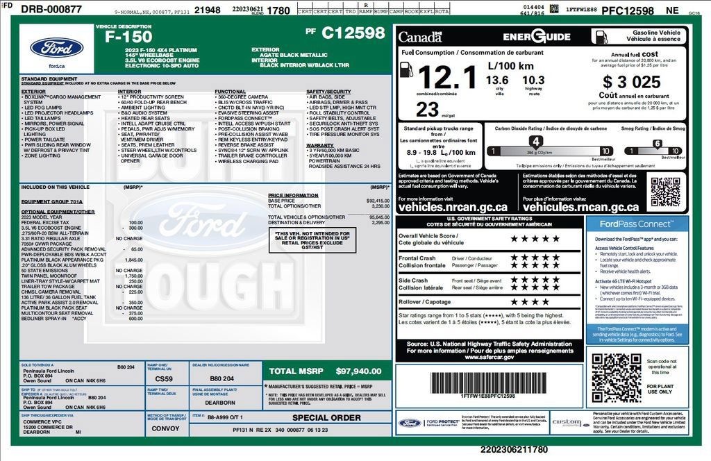 Certified 2023 Ford F150 Platinum AWD/4WD image 6