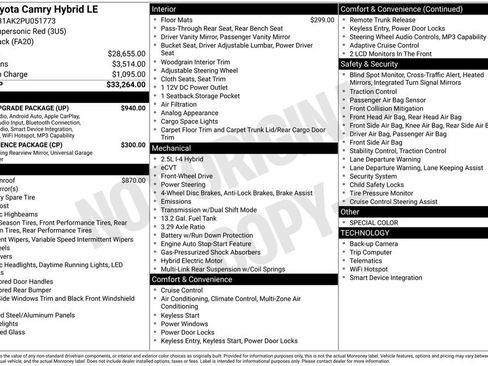 Used 2023 Toyota Camry LE w/ Audio Upgrade Package FWD image 53