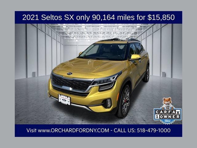 Used 2021 Kia Seltos SX w/ SX Sunroof Package AWD/4WD image 1
