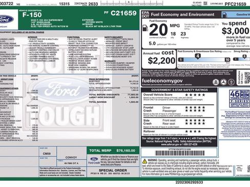 Used 2023 Ford F150 Lariat w/ Equipment Group 502A High AWD/4WD image 33