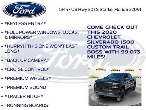 Used 2020 Chevrolet Silverado 1500 Custom Trail Boss w/ Custom Convenience Package AWD/4WD image 12