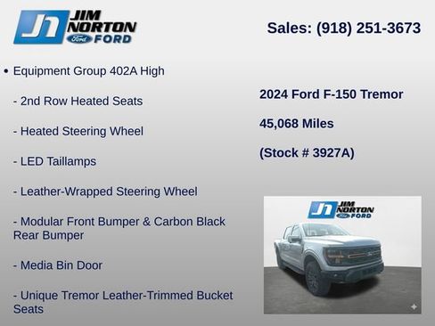Used 2024 Ford F150 Tremor w/ Equipment Group 402A High AWD/4WD image 14