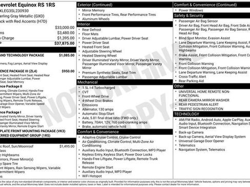 Used 2025 Chevrolet Equinox RS w/ Safety and Technology Package image 26