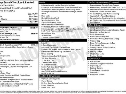Used 2023 Jeep Grand Cherokee L Limited w/ Black Appearance Package AWD/4WD image 10