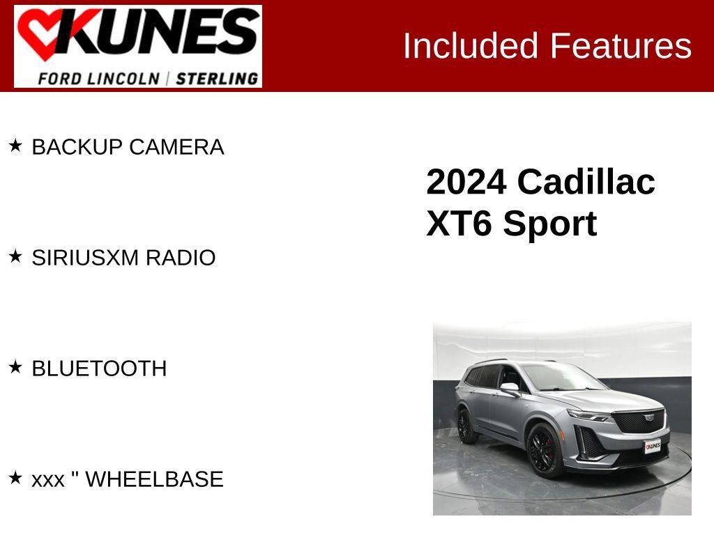 Used 2024 Cadillac XT6 Sport w/ LPO, Onyx Lite Package AWD/4WD image 3