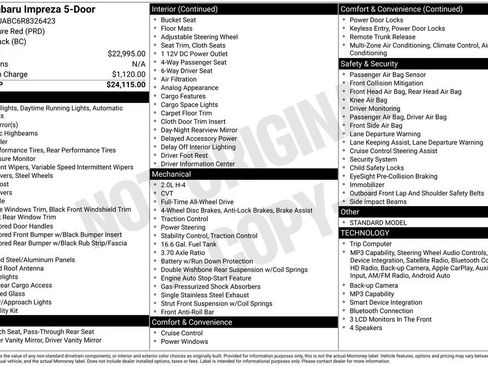 Certified 2024 Subaru Impreza 2.0i AWD/4WD image 10