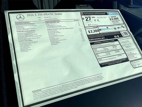 New 2026 Mercedes-Benz E 350 4MATIC Sedan image 13