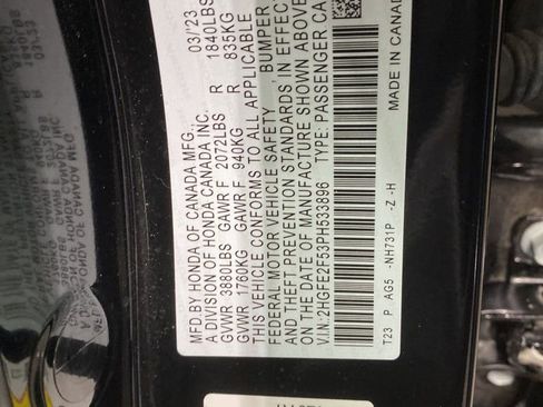 Certified 2023 Honda Civic Sport image 19