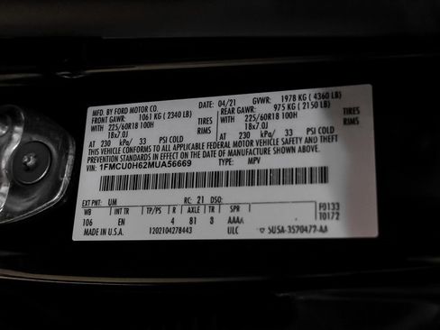 Used 2021 Ford Escape SEL image 54