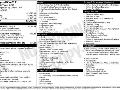 Used 2021 Toyota RAV4 XLE w/ Convenience Package AWD/4WD image 16
