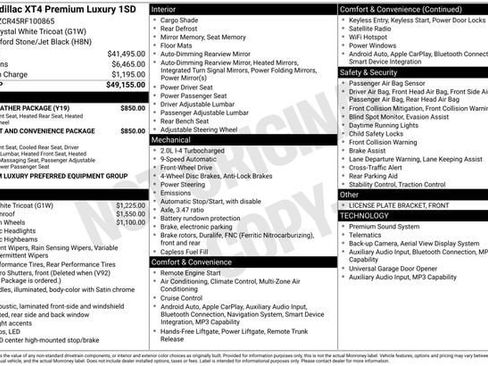 Certified 2024 Cadillac XT4 Premium Luxury FWD image 34