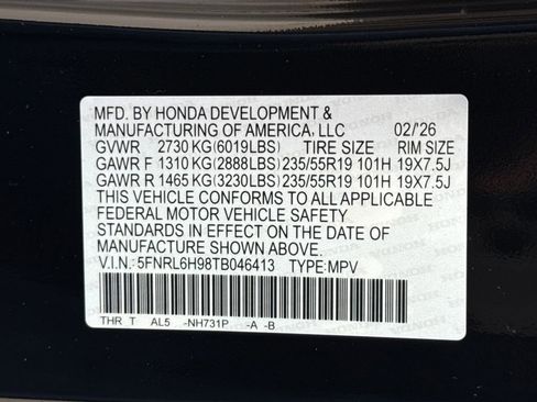 New 2026 Honda Odyssey Elite image 28