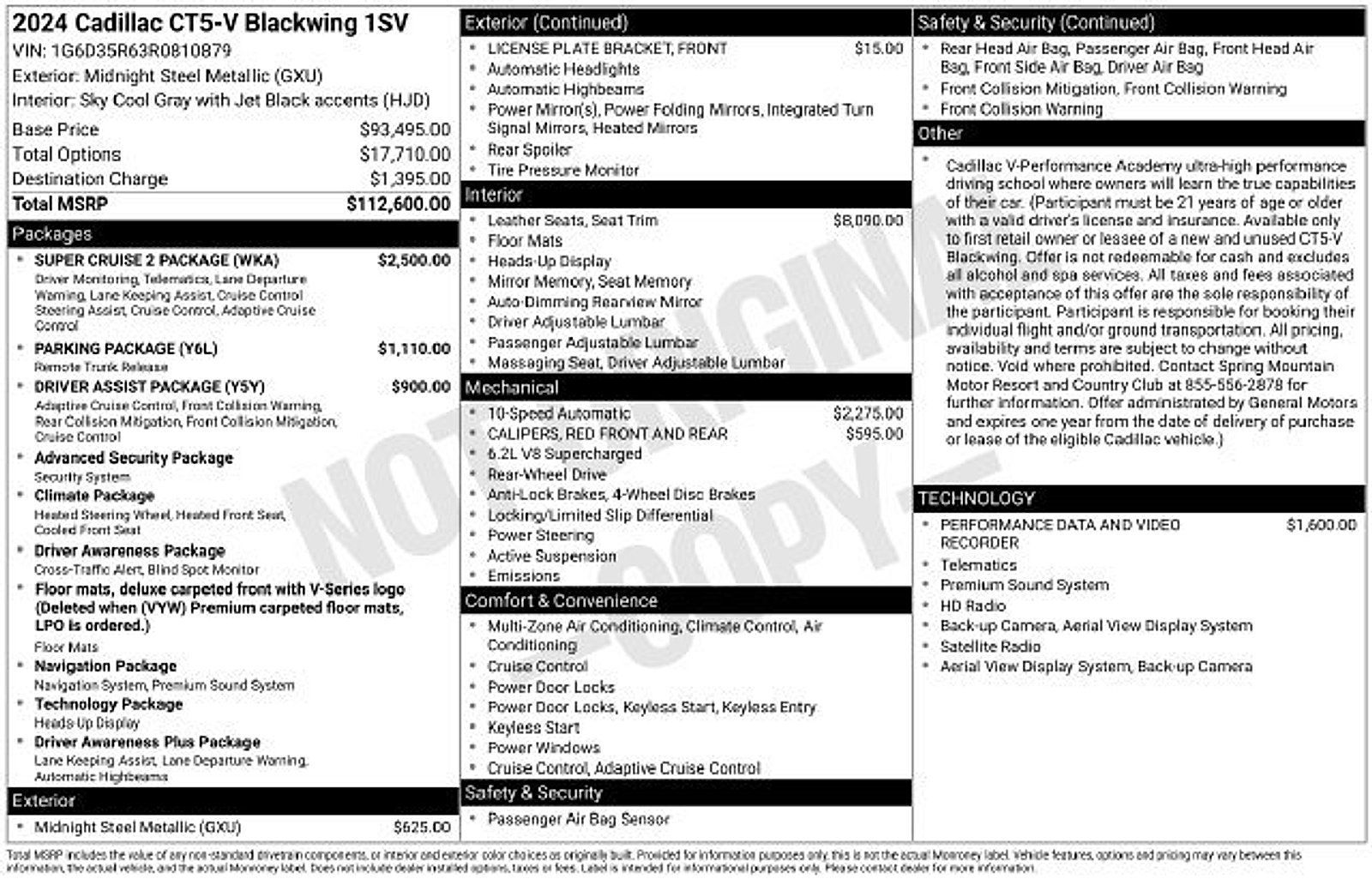 Used 2024 Cadillac CT5 V Blackwing w/ Super Cruise 2 Package RWD image 27