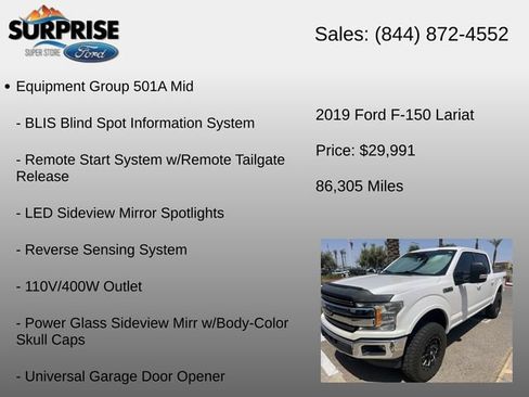Used 2019 Ford F150 Lariat w/ Equipment Group 501A Mid AWD/4WD image 6
