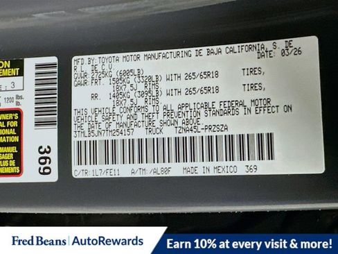 New 2026 Toyota Tacoma TRD Sport AWD/4WD image 11