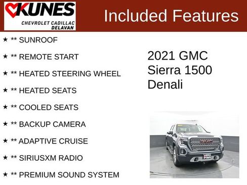 Used 2021 GMC Sierra 1500 Denali w/ Technology Package AWD/4WD image 3