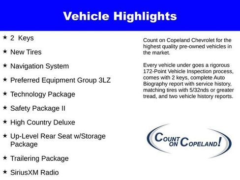 Certified 2019 Chevrolet Silverado 1500 High Country w/ Technology Package image 2