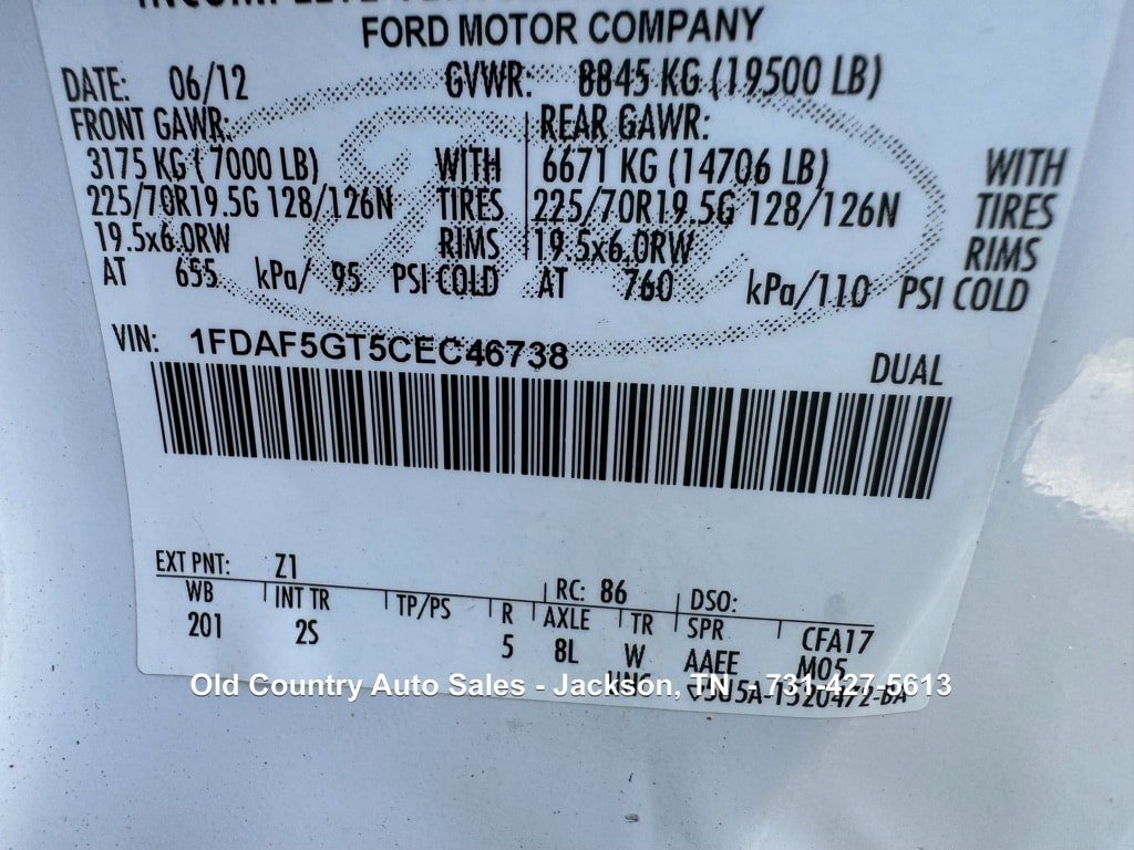 Used 2012 Ford F550 2WD Regular Cab Super Duty w/ Payload Upgrade Pkg image 62