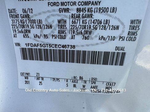 Used 2012 Ford F550 2WD Regular Cab Super Duty w/ Payload Upgrade Pkg image 62