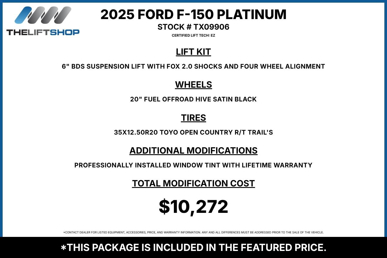 Used 2025 Ford F150 Platinum w/ Equipment Group 702A High AWD/4WD image 2