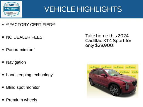 Used 2024 Cadillac XT4 Sport w/ Cold Weather Package image 13