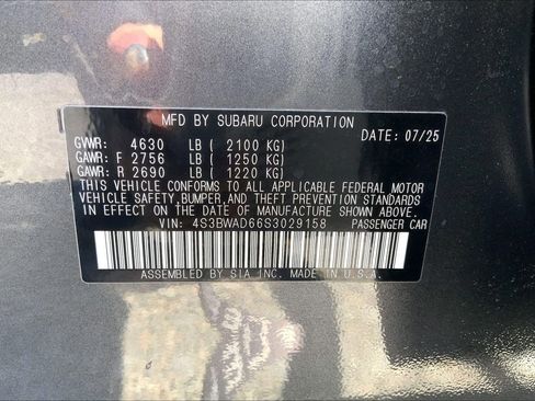 Certified 2025 Subaru Legacy Premium AWD/4WD image 33