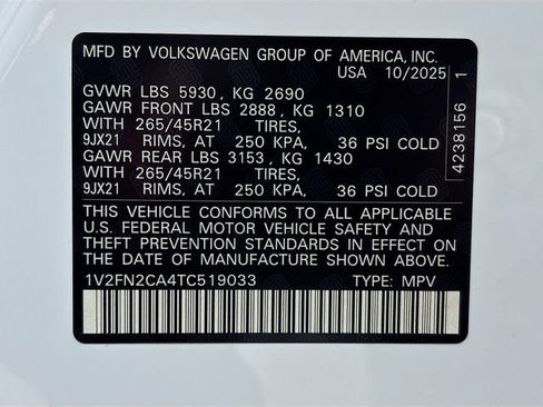 New 2026 Volkswagen Atlas SEL Premium R-Line AWD/4WD image 35