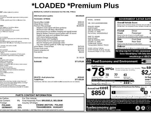 Used 2022 Audi e-tron Premium Plus w/ Premium Plus Package image 1