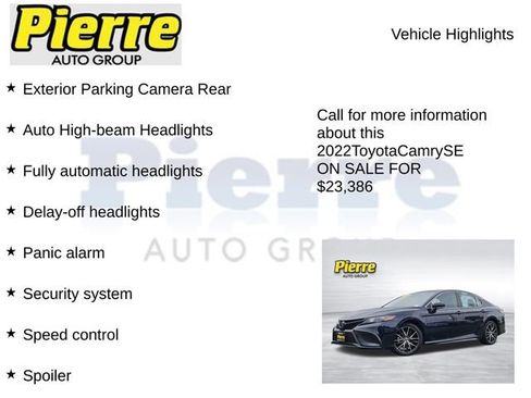 Used 2022 Toyota Camry SE FWD image 14