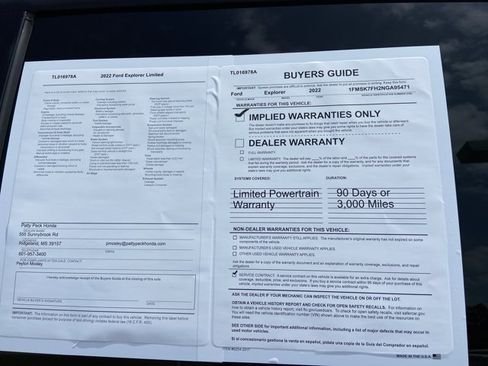 Used 2022 Ford Explorer Limited w/ Equipment Group 301A RWD image 5