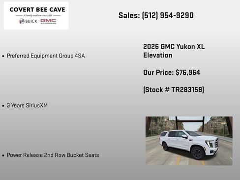 New 2026 GMC Yukon XL Elevation AWD/4WD image 6